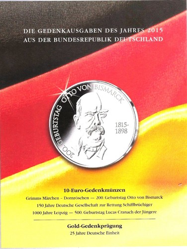 Gedenkmünzen brd 2015 5x - gedenkmünzen, 10